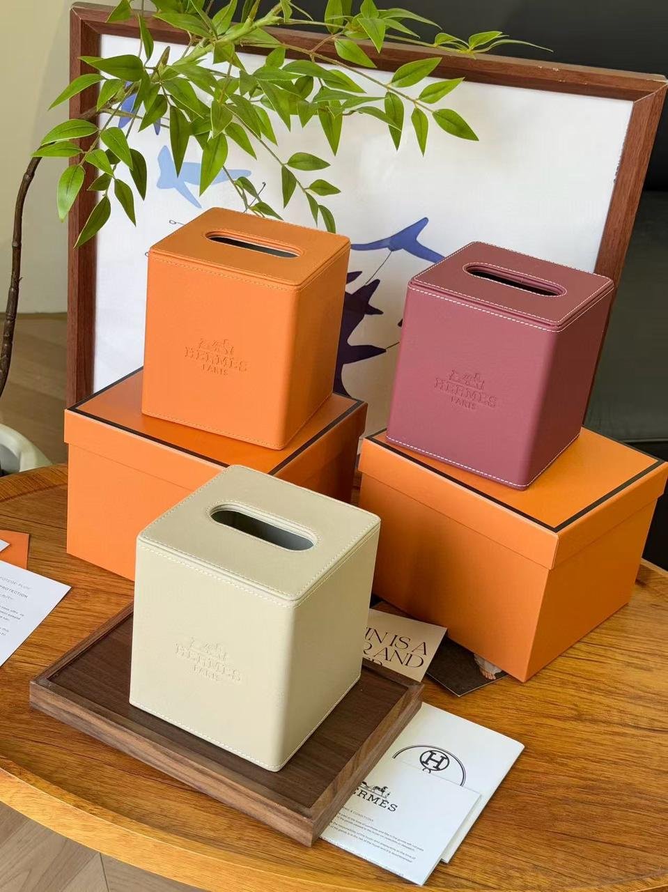 Hermes single Tissue Box - Image 3 of 6